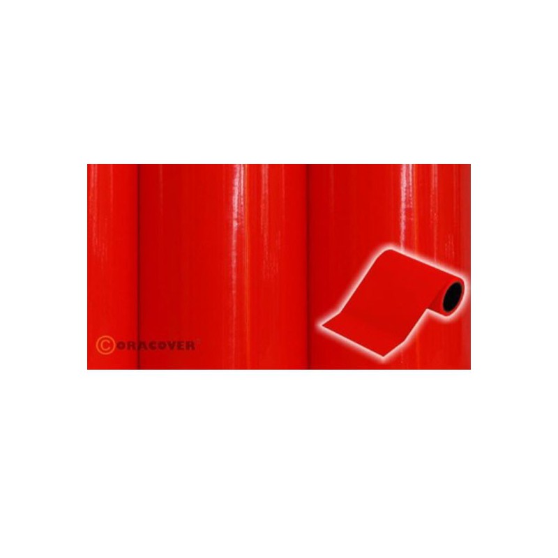 ORACOVER ORATRIM Rouge Fluo largeur 9,5cm x 2m