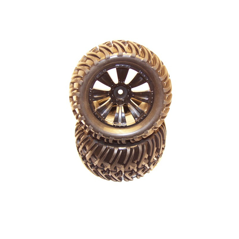 Pièce pour voiture electrique tous chemin 1/10 Paire de Roues Monster Winner
