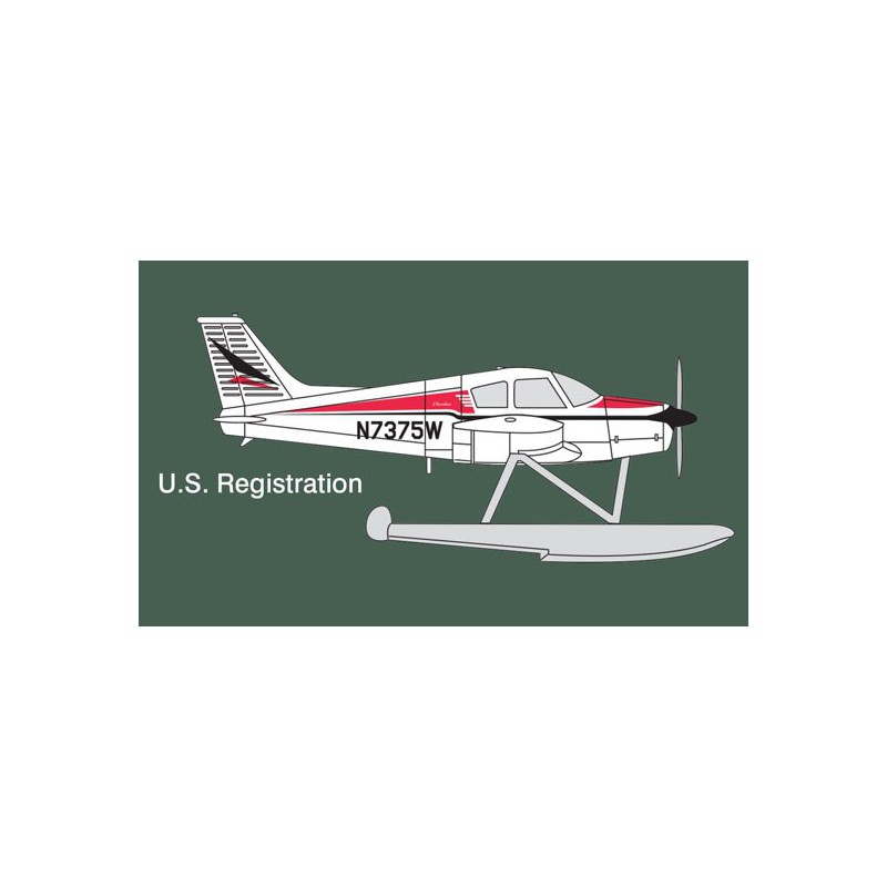 Maquette d'avion en plastique Piper Cherokee hydravion 1/48