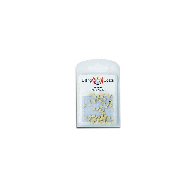 Accastillage de bateau Poulies simples bois 5mm (50 pcs)