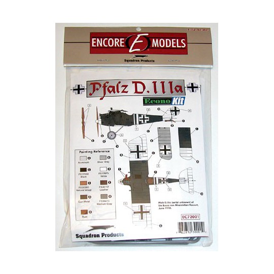 Maquette d'avion en plastique ECONO KIT PFALZ DIII A 1/72