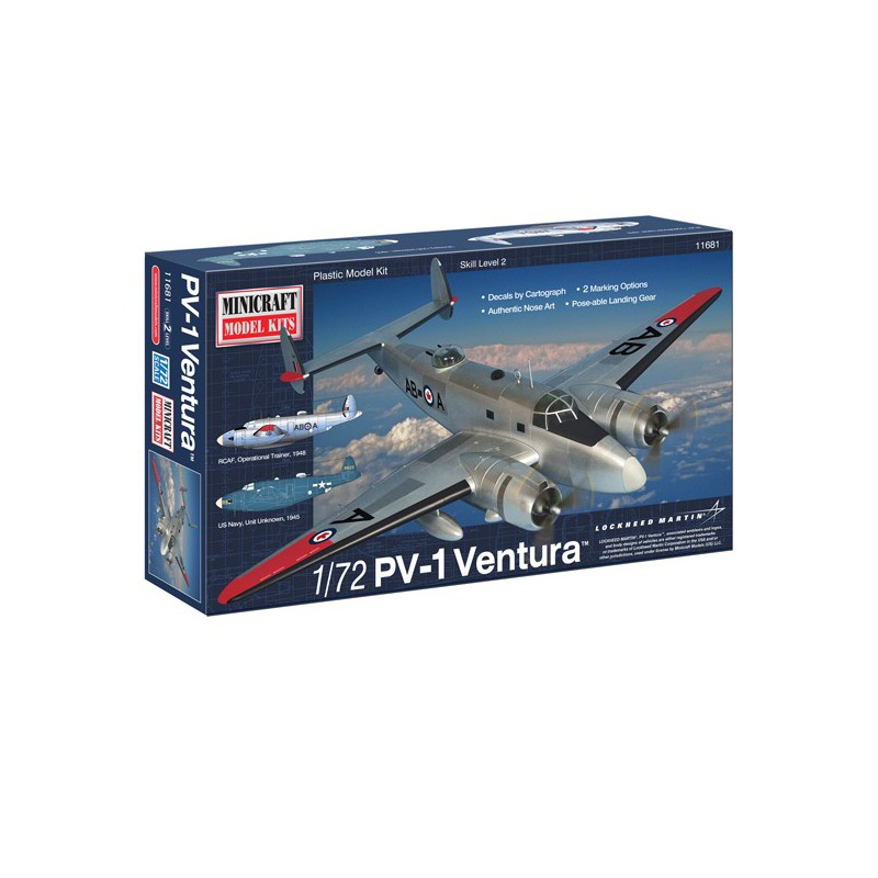 Maquette d'avion en plastique PV-1 Ventura USN 1/72