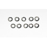 Visserie Rondelles Eventail inox M2.5 DIN6798 (10 pièces)