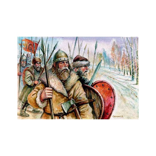 Figurine RUSSES MEDIEVAUX EN HIVER 1/72
