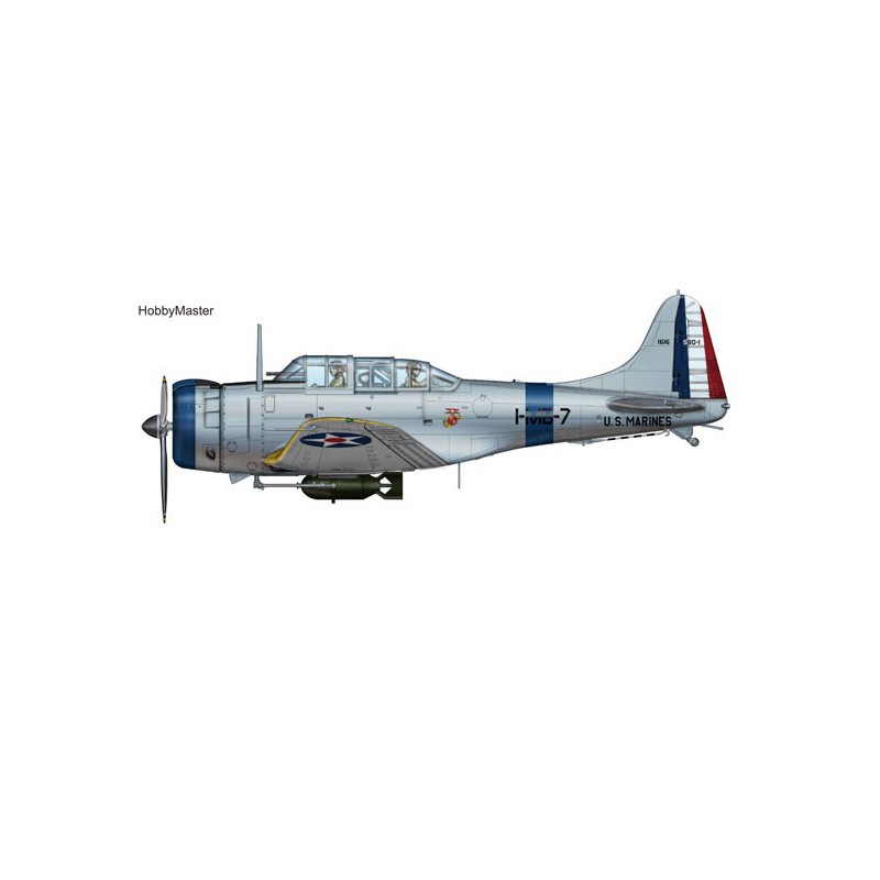 Miniature d'avion Die Cast au 1/32 SBD-1 VMB-1 1/32