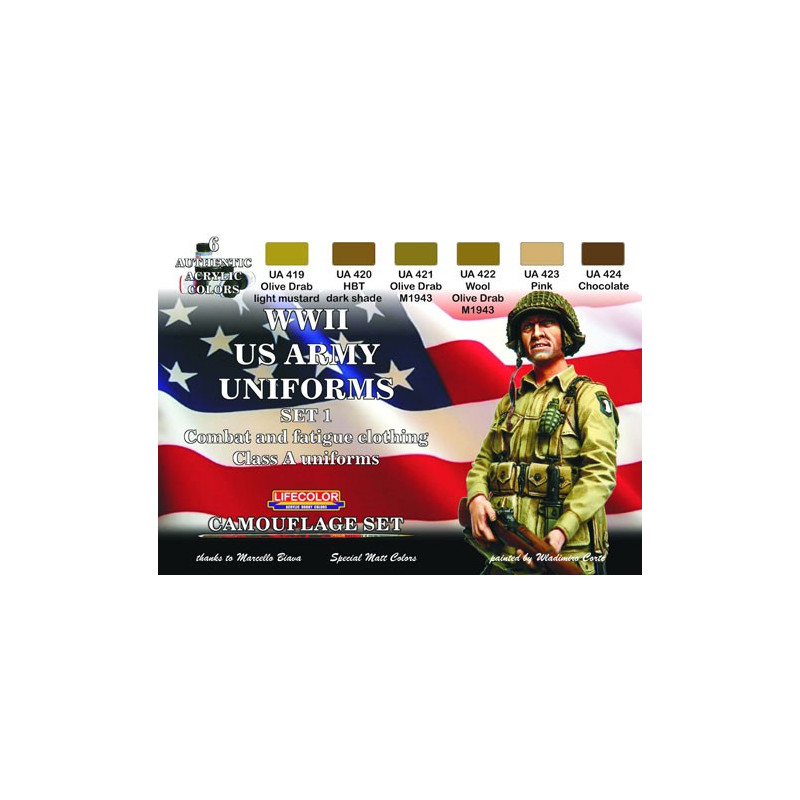 Peinture acrylique UNIFORMES US WWII CLASSE A